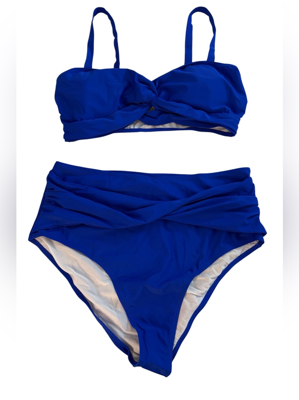 Women's Plus Size Royal Blue 2-Piece High-Waisted Bikini Size 3XL NWOT